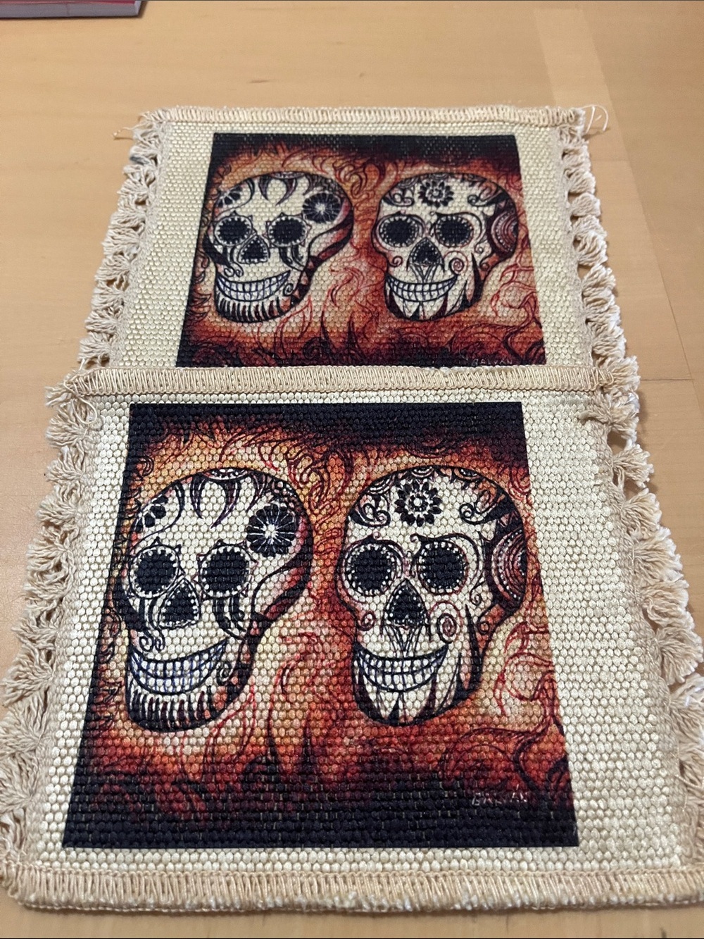 Set of 2 Dia de Los Muertos coasters